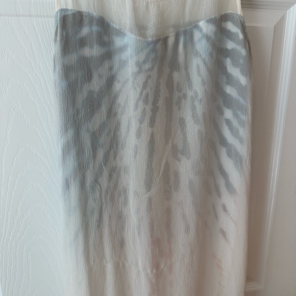 Aiko Reformation White Tie Dye Dress With Sheer Silk Overlay size Small - Picture 2 of 6